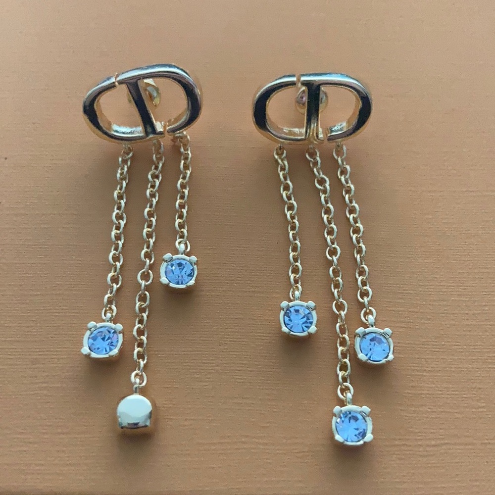 Dior Gold Stud Earrings